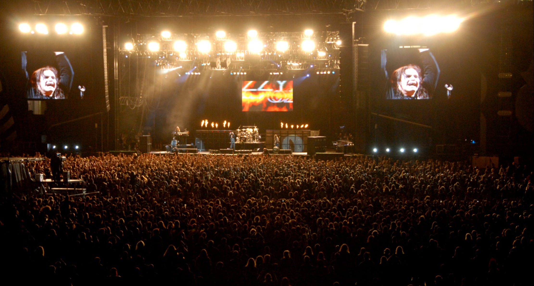 Ozzy Osbourne performing live at ROCK2WGTN in Wellington, New Zealand.